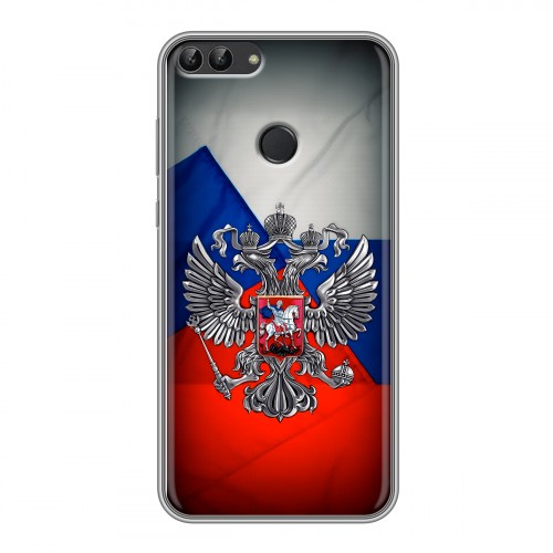 Дизайнерский силиконовый чехол для Huawei P Smart Флаг России