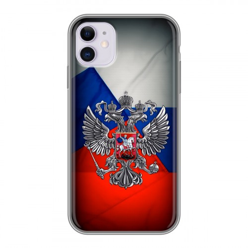 Дизайнерский силиконовый чехол для Iphone 11 Флаг России