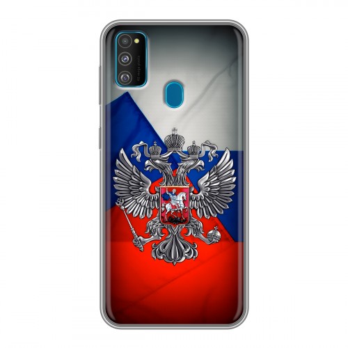 Дизайнерский силиконовый чехол для Samsung Galaxy M30s Флаг России