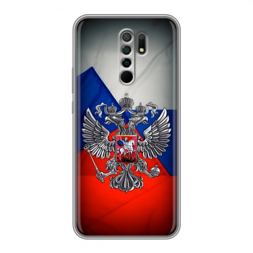 Дизайнерский силиконовый чехол для Xiaomi RedMi 9 Флаг России