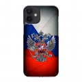 Дизайнерский силиконовый с усиленными углами чехол для Iphone 12 Mini Флаг России