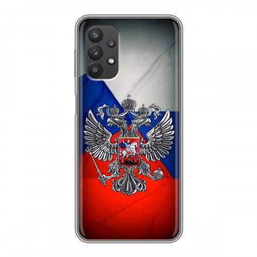 Дизайнерский силиконовый чехол для Samsung Galaxy A32 Флаг России