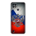 Дизайнерский силиконовый чехол для Realme C21 Флаг России