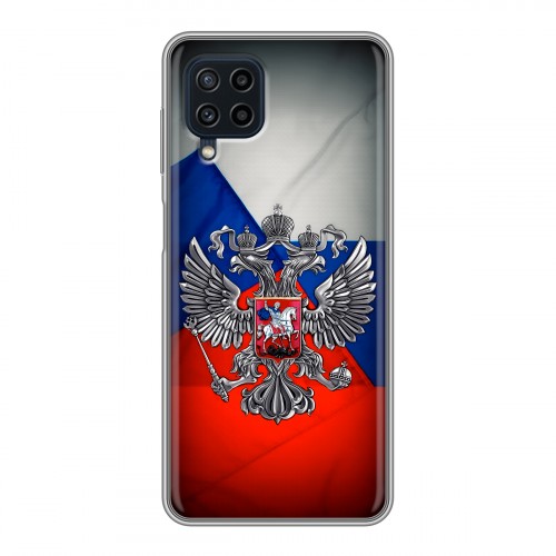 Дизайнерский силиконовый чехол для Samsung Galaxy A22 Флаг России