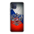 Дизайнерский силиконовый чехол для Samsung Galaxy A03 Флаг России
