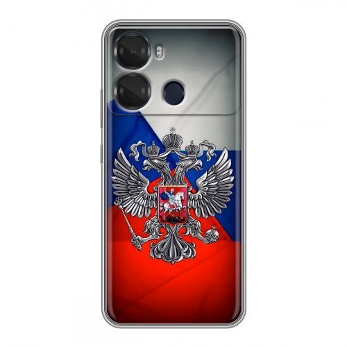 Дизайнерский силиконовый чехол для Itel P40 Флаг России