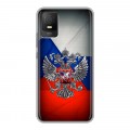 Дизайнерский силиконовый чехол для TCL 403 Флаг России