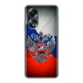Дизайнерский силиконовый чехол для OPPO A58 4G Флаг России