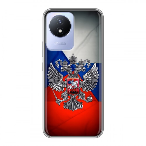 Дизайнерский силиконовый чехол для Vivo Y11 (2023) Флаг России