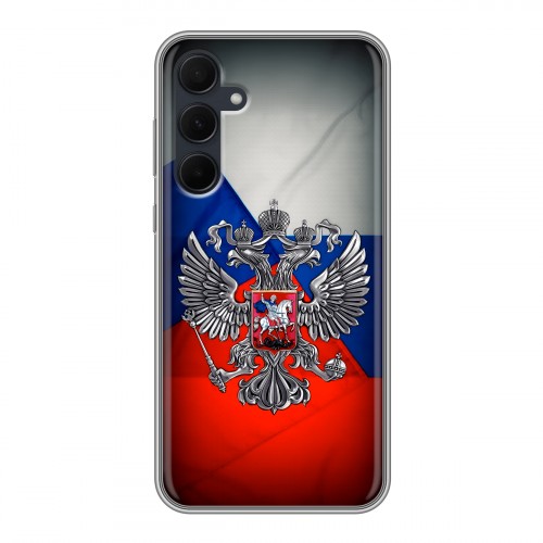 Дизайнерский силиконовый чехол для Samsung Galaxy A35 Флаг России