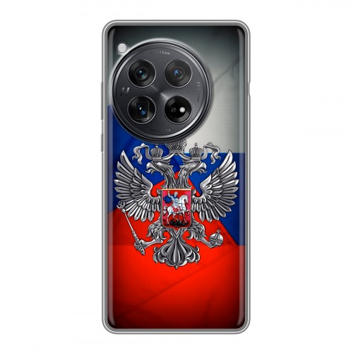Дизайнерский силиконовый чехол для OnePlus 12 Флаг России