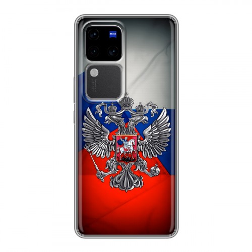 Дизайнерский силиконовый чехол для Vivo V30 Pro Флаг России