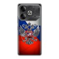 Дизайнерский силиконовый чехол для Tecno Pova 6 Флаг России