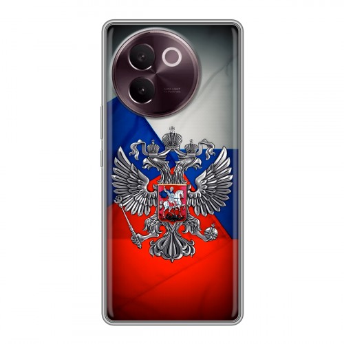 Дизайнерский силиконовый чехол для Vivo V30e Флаг России