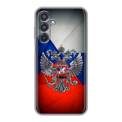Дизайнерский силиконовый чехол для Samsung Galaxy M35 Флаг России