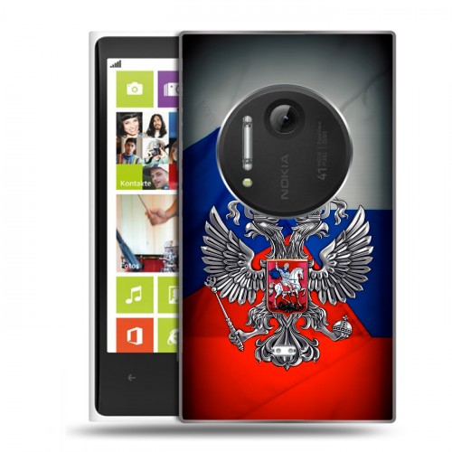 Дизайнерский силиконовый чехол для Nokia Lumia 1020 Флаг России