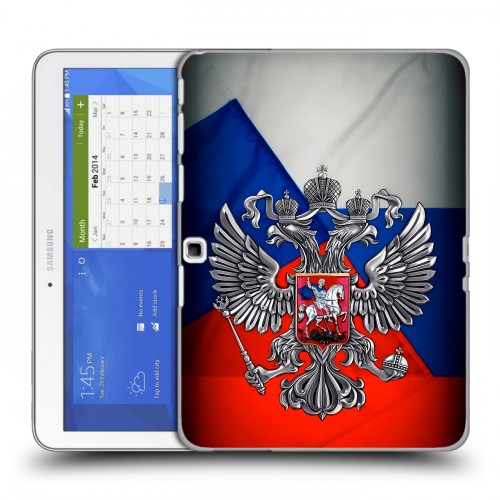 Дизайнерский силиконовый чехол для Samsung Galaxy Tab 4 10.1 Флаг России
