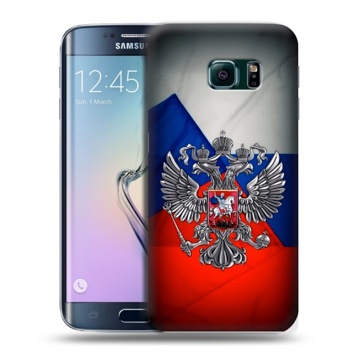 Дизайнерский силиконовый чехол для Samsung Galaxy S6 Edge Флаг России