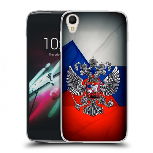 Дизайнерский пластиковый чехол для Alcatel One Touch Idol 3 (4.7) Флаг России