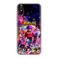 Дизайнерский силиконовый с усиленными углами чехол для Xiaomi RedMi 9A Roblox Роблокс