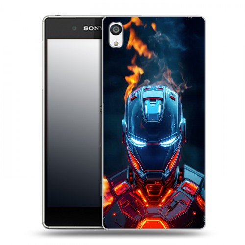Дизайнерский пластиковый чехол для Sony Xperia E5 IronMan Железный человек