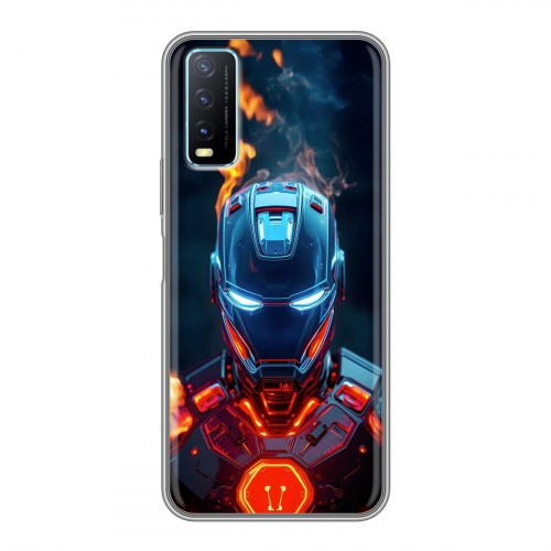 Дизайнерский силиконовый чехол для Vivo Y20 IronMan Железный человек