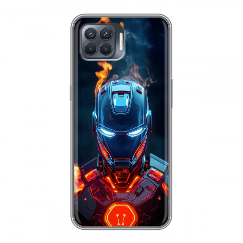Дизайнерский силиконовый чехол для OPPO Reno4 Lite IronMan Железный человек