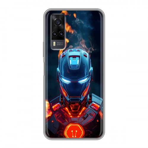 Дизайнерский силиконовый чехол для Vivo Y31 IronMan Железный человек