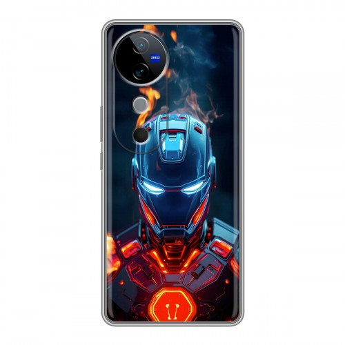 Дизайнерский силиконовый чехол для Vivo V40 5G IronMan Железный человек