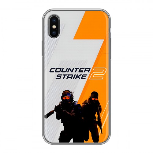 Дизайнерский силиконовый чехол для Iphone x10 Counter Strike