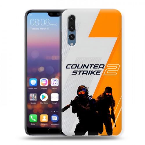 Дизайнерский силиконовый с усиленными углами чехол для Huawei P20 Pro Counter Strike