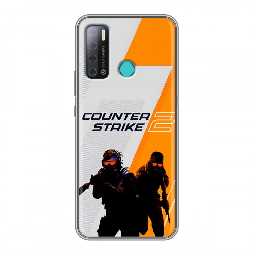 Дизайнерский силиконовый с усиленными углами чехол для Tecno Pouvoir 4 Counter Strike
