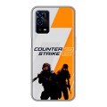Дизайнерский силиконовый с усиленными углами чехол для OPPO A55 Counter Strike