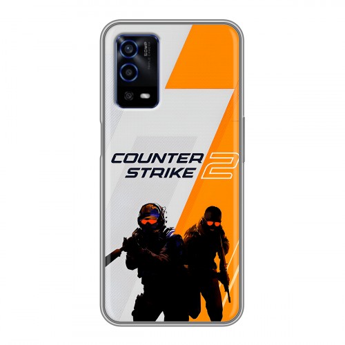 Дизайнерский силиконовый с усиленными углами чехол для OPPO A55 Counter Strike