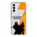 Дизайнерский силиконовый с усиленными углами чехол для Tecno Camon 18 Counter Strike