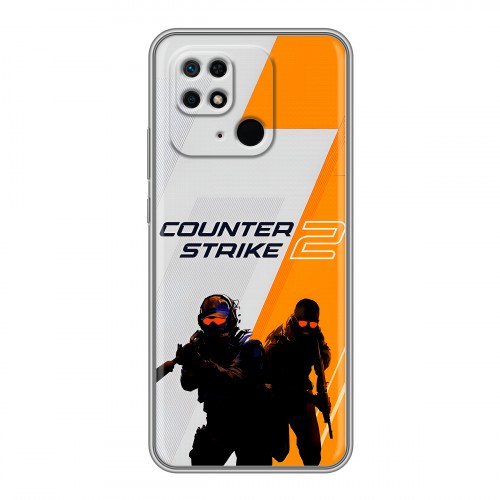 Дизайнерский силиконовый чехол для Xiaomi Redmi 10C Counter Strike