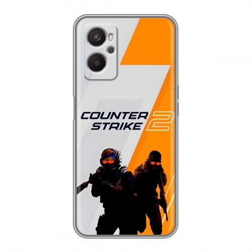 Дизайнерский силиконовый с усиленными углами чехол для OPPO A96 Counter Strike