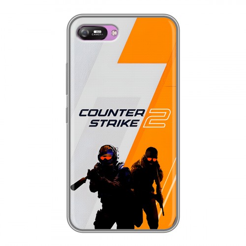 Дизайнерский силиконовый с усиленными углами чехол для Itel A25 Counter Strike