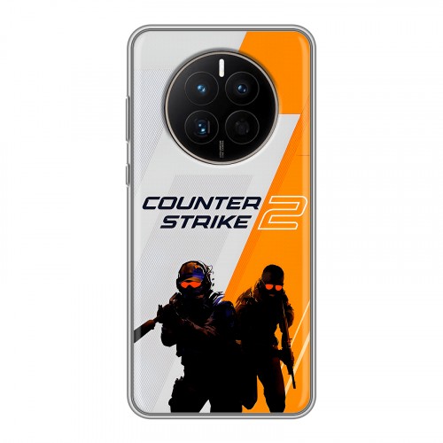 Дизайнерский силиконовый с усиленными углами чехол для Huawei Mate 50 Counter Strike