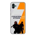 Дизайнерский силиконовый чехол для Samsung Galaxy A04 Counter Strike