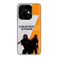 Дизайнерский силиконовый чехол для Tecno Spark 10C Counter Strike