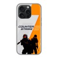 Дизайнерский силиконовый чехол для Iphone 15 Pro Counter Strike