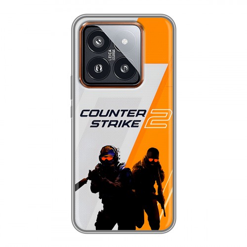 Дизайнерский силиконовый чехол для Xiaomi 14 Pro Counter Strike