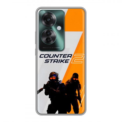 Дизайнерский силиконовый чехол для Oppo Reno 11F Counter Strike