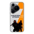 Дизайнерский силиконовый чехол для Huawei Pura 70 Pro Counter Strike