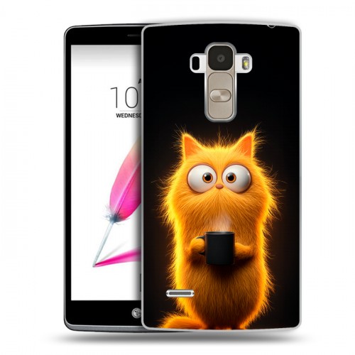 Дизайнерский пластиковый чехол для LG G4 Stylus Смешной кот