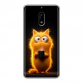 Дизайнерский пластиковый чехол для Nokia 6 Смешной кот