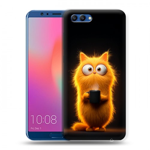 Дизайнерский пластиковый чехол для Huawei Honor View 10 Смешной кот