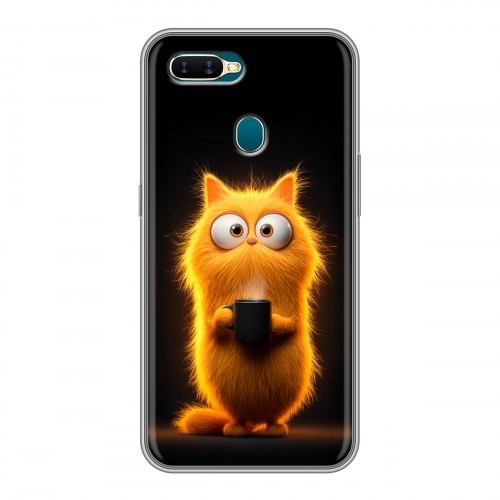Дизайнерский силиконовый чехол для OPPO AX7 Смешной кот