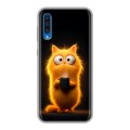 Дизайнерский силиконовый чехол для Samsung Galaxy A50 Смешной кот